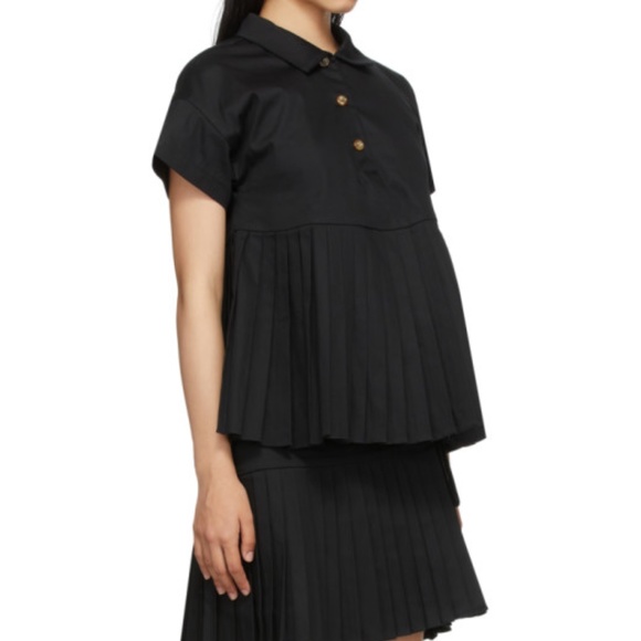 KIKA VARGAS Aida Polo Pleated Top - Picture 4 of 5